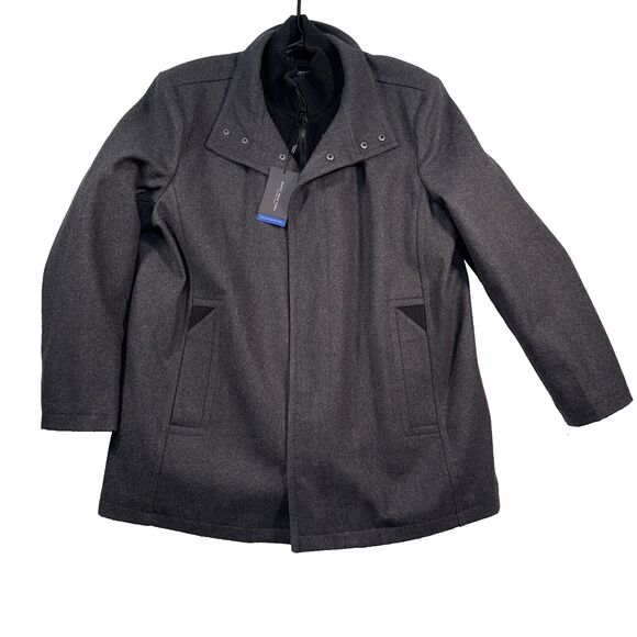 Marc New York  Men's Coyle Wool Stand Up Collar Coat Size XXL Charcoal NWT - Picture 1 of 11